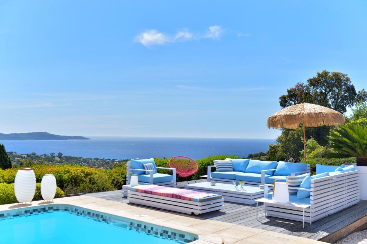 Villa Jucanos - Vue Mer Panoramique Golfe De St-Tropez Кавалер-сюр-Мер Экстерьер фото